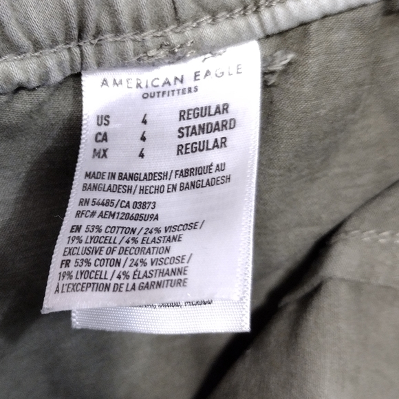 American Eagle Super Stretch Jogger Women's 4 Green High-Waisted Cargo Utility - Picture 10 of 11